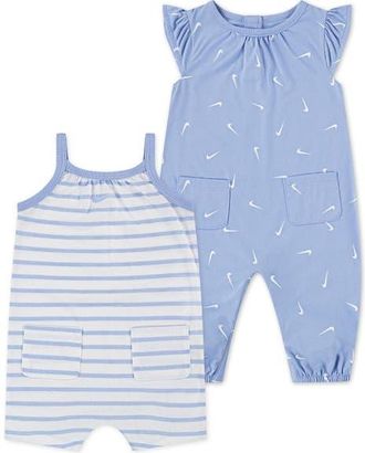 Nike Essentials 2-Pack Assorted Rompers in Cobalt Bliss at Nordstrom, Size 0-3M