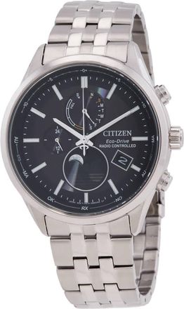 Citizen Eco-Drive Radio-Controlled Moon Phase Black Dial Mens Watch BY1030-50E