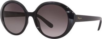 Ferragamo Ferragamo Womens 57mm Black Sunglasses