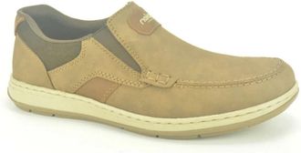 Rieker Taupe Nubuck Ballerinas - Heren - Platte Schoenen - Beige - 44 EU - Schoenen