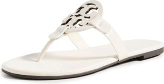 MILLER Tory Burch Womens Miller Soft Sandals - New Ivory/Off White - 6.5