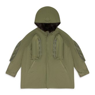 Who Decides War by Ev Bravado GREEN WINDOW POCKET PARKA