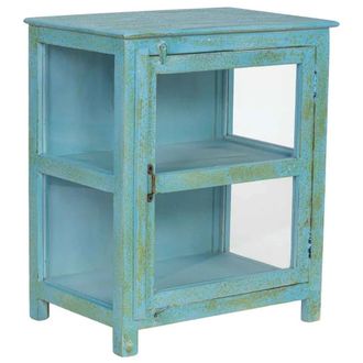 Wanderlust Deco Vitrina de madera acabado artesanal 67 x 46 x 80h cm