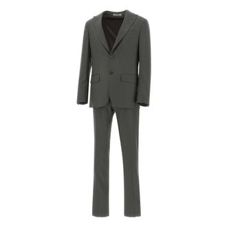 Corneliani Heren, Pakken, Grijs, Maat: M Tweed