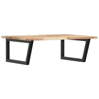 vidaXL Vidaxl - Estante De Lavabo De Pared Acero Y Madera Maciza De Acacia