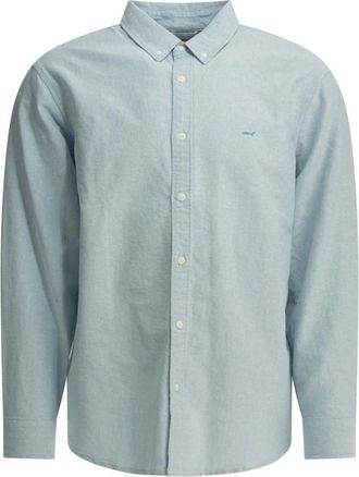 Levi's Authentiek Button-Down Overhemd - Heren - Casual Overhemden - Blauw - M - Katoen - Overhemden