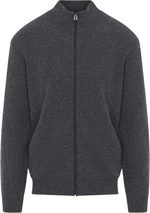 Canali Full-Zip Knit - Heren - Vesten - Grijs - 2XL - Wol - Truien & Vesten