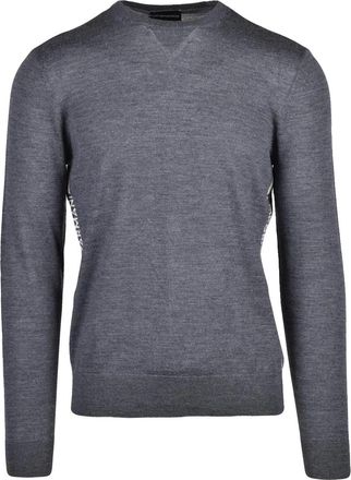 Emporio Armani Classic Crew Neck Sweater in Fine-Knit Virgin Wool