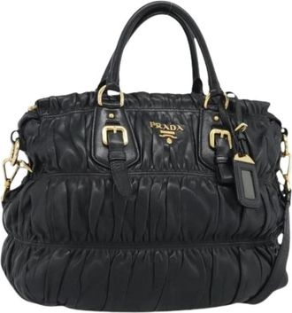 Prada Pre-owned Vintage Hand Bag - Dames - Vintage Handtas - Zwart - ONE Size - Leer - Vintage