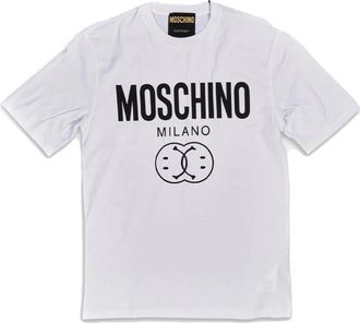 Moschino Grafische Tee met Print Ontwerp - Heren - T-shirts - Wit - M - Katoen - Tops