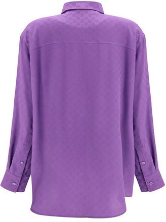 Gucci GG Supreme Silk Shirt - Purple
