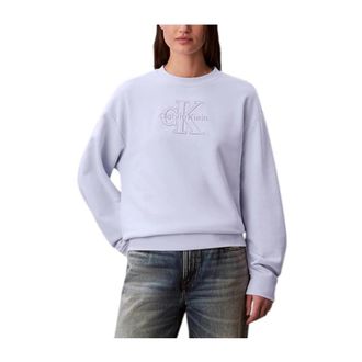 Calvin Klein Relaxed Crew Sweatshirt - Dames - Sweatshirts - Paars - S - Hoodies & sweatvesten