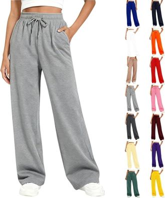 Generic Joggers For Women Uk Womens Clothing Ladies Jogging Bottoms With Pockets Running Sweatpants Workout Gym Sports Fleece Lined Tracksuit Bottoms Wide Leg