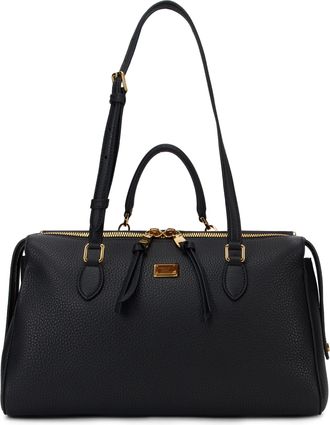 Dolce & Gabbana Womens Leather Tote Bag Black Pvc