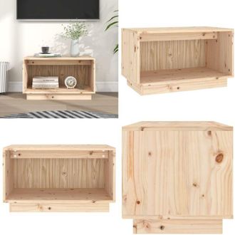 vidaXL Mobile Porta TV 60x35x35 cm in Legno Massello di Pino - Mobile TV in pino - Mobile TV in legno massello