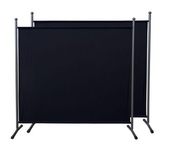 Quick-Star Biombo De 2 Piezas 180 X 178 Cm Tela Blanca Y Negra Separador De Ambientes Pared Divisoria De Jard&iacute;n Grande Biombo De Privacidad Para Balcones