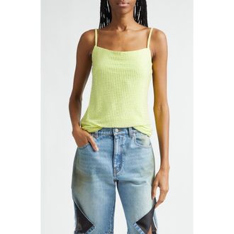 Area Hotfix Crystal Jersey Camisole in Limoncello at Nordstrom, Size X-Small