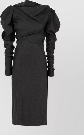 Vivienne Westwood asymmetric neckline long dress with side slit