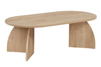 Hanah Home Mesa De Centro De Madera <> 120 X 60 X 40 Cm - Roble Zafiro