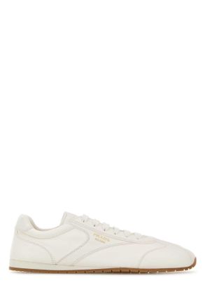 Prada White Leather Sneakers