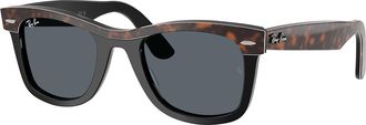 Ray-Ban RB2240F Wayfarer Asian Fit 1441R5 Mens Sunglasses Black Size 52