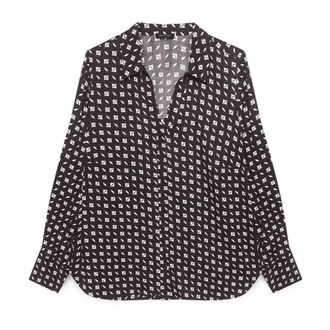 Fiorella Rubino Dames, Blouses & Shirts, Zwart, Maat: XL Viscose