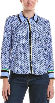 Nic+Zoe NIC & ZOE Petite Mosaic Trimmed Shirt