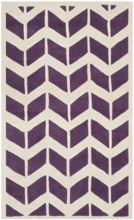 Safavieh Alfombra lana viola/bianco avorio 122 x 183 cm