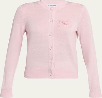 Burberry Ravella Crochet EKD Crewneck Cardigan