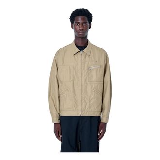 Comme Des Gar&ccedil;ons Jassen, Heren, Beige, L, Zip-Front Utility Jacket