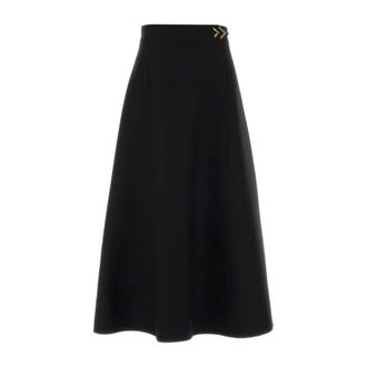 Valentino Garavani Midi Skirt - female - Valentino Garavani - Midi Skirts - Black - XS - Skirts