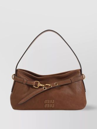Miu Miu aventure leather shoulder bag