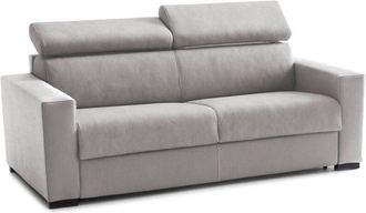 Dmora Talamo Italia Divano Letto Aiko, Divano a 3 posti, 100% Made in Italy, Sof&agrave; Soggiorno con apertura girevole, con poggiatesta regolabili e Braccioli