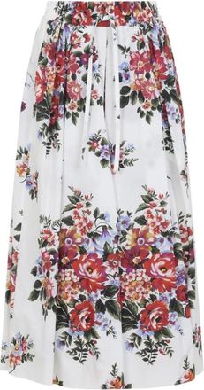 Dolce & Gabbana Bloemenprint Midi Rok - Dames - Midirokken - Veelkleurig - M - Rokken