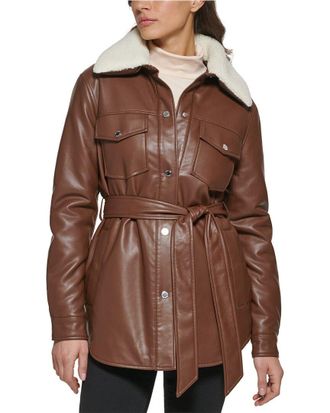Kenneth Cole Belted Shacket