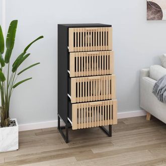 Berkfield Home Highboard Black 40x30x95 cm Engineered Wood | Size: 40 x 30 x 95 cm