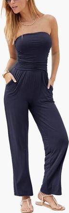 Lascana Womens Strapless Jumpsuit in Navy at Nordstrom, Size 10