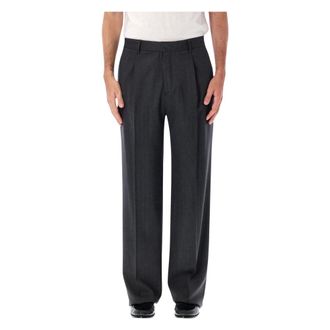 Lardini Broeken, Heren, Grijs, XL, Wol, Fondo 28cm Broek