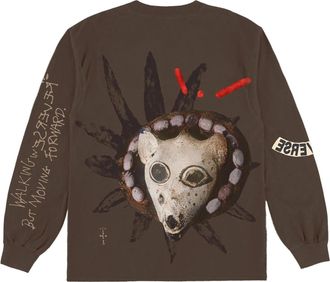 Travis Scott Reverse Jack Long Sleeve T-shirt Brown CJFN-SS84