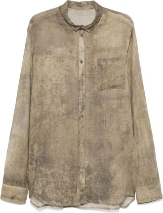 Masnada Camicia con stampa astratta - Toni neutri