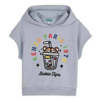 Kenzo Hooded Sweatshirt - male - Kenzo - Kids Sweatshirts - Blue - 14 Y - Kids