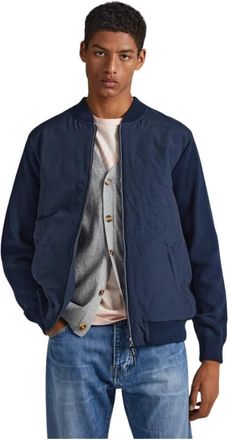 Pepe Jeans London Bomber Jassen - Heren - Bomber jackets - Blauw - S - Nylon - Jassen