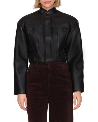Avec Les Filles Vegan Leather Jacket