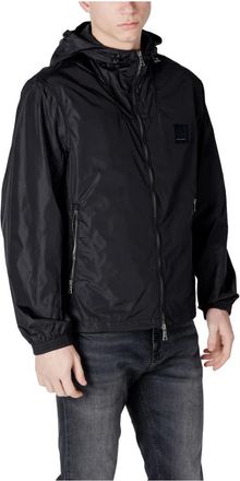 A|X Armani Exchange Jassen, Heren, Zwart, M, Polyester, Box Logo Jas