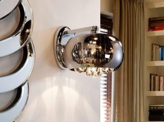 Netlighting Argos Crystal Wall Lamp Chrome Mirror G9