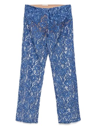 Rame floral-lace trousers - Blue