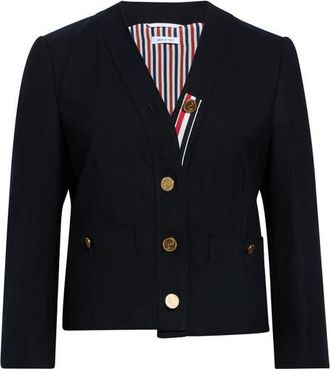 Thom Browne Wool Cardigan Jacket in Navy at Nordstrom, Size 38