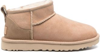UGG chunky slip-on boots - women - Wool/Lyocell/Calf Leather/Recycled Polyester/Rubber - 10 - Neutrals