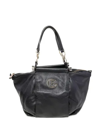Baldinini Leren shopper - Zwart