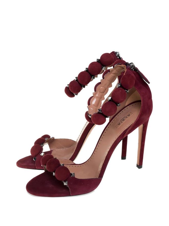 Alaia sandales en daim à talon - Rouge dès 1 583,00 € - sur Stylight